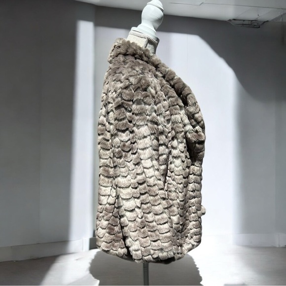 🌻Nic + Zoe Fancy Fluffy Faux Fur Collared Jacket Size Medium - Picture 8 of 13